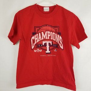 Majestic Texas Ranger's T-Shirt Size M Red